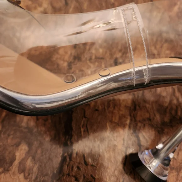 Women's Hochfart Cinderella Clear Rhinestone Pumps Size 9 Bridal Wedding Party - Picture 8 of 11